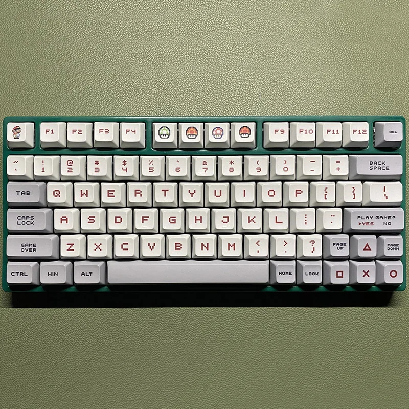 XDA колпачок для ключа s красно-белая машина PBT сублимационный клавиш GH60 GK61 GK64 96