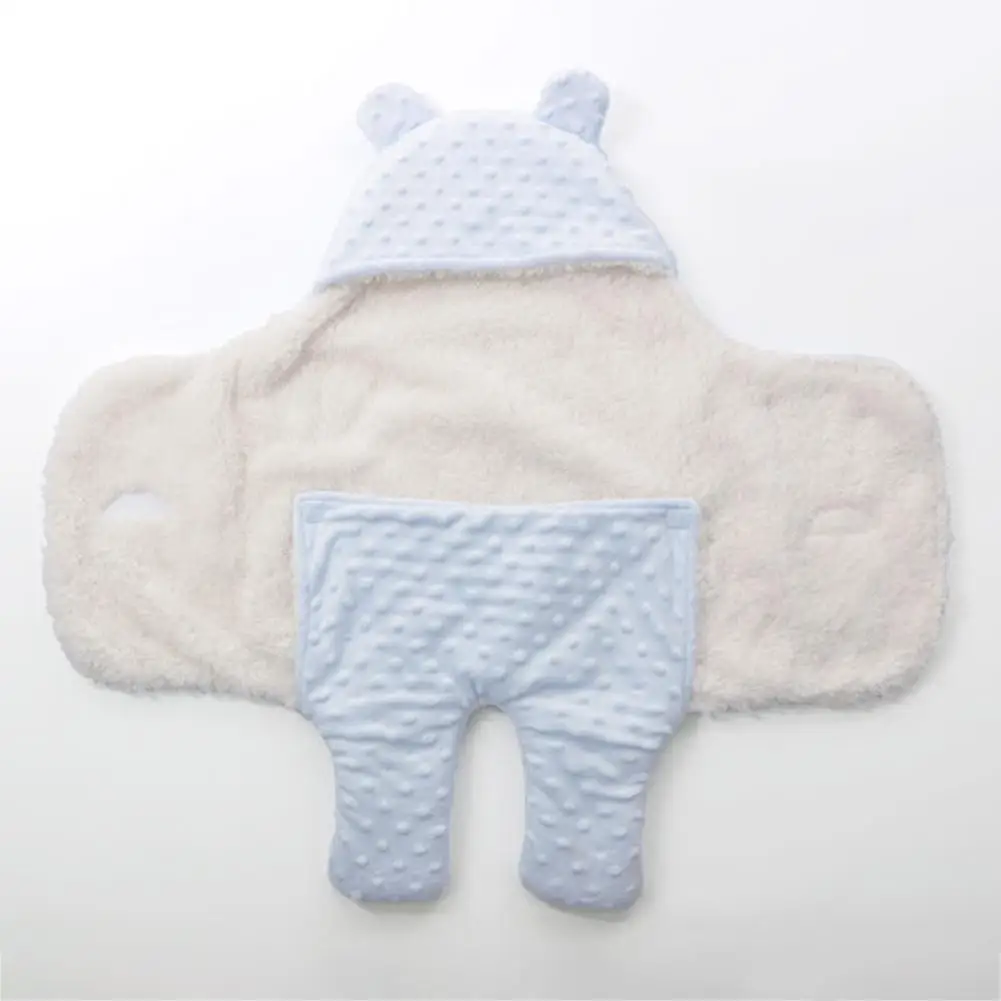 Kids Baby Winter Solid Color Knitting Swaddle Wrap Bedding Receiving Blanket Sleeping Bag new born accessories photography