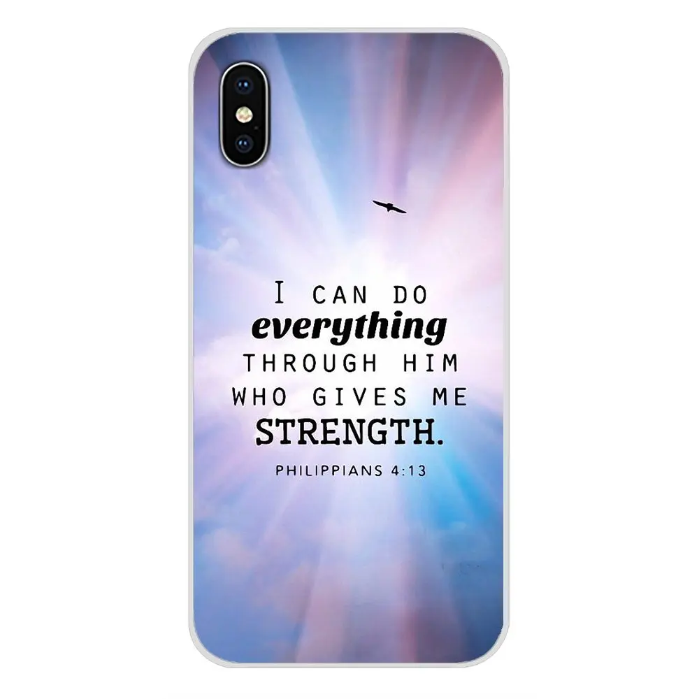 Для Apple iPhone X XR XS 11Pro MAX 4S 5S 5C SE 6S 7 8 Plus, ipod touch 5 6 текстами и сюжетами из Библии и изображением Иисуса Христа Филиппийцам Иисус Христос ТПУ чехол Крышка