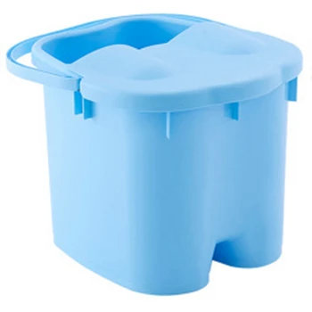 

Foot Soaking Bucket Abs Plastic Foot Bath Tub Massage Roller Footbath Barrel With Lid Household Spa Health Care Tool Blue S