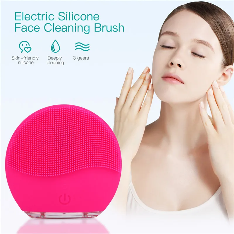 

Handheld Electric Face Cleaning Brush with 3 Gears IPX7 Waterproof Face Cleanser in Double Sides USB Rechargeable
