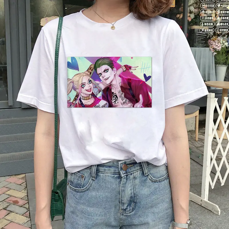 Joker T Shirt Women Joaquin Phoenix Harajuku Chucky Horror Tshirt Ulzzang Cartoon T-shirt Graphic Fashion Top Tee