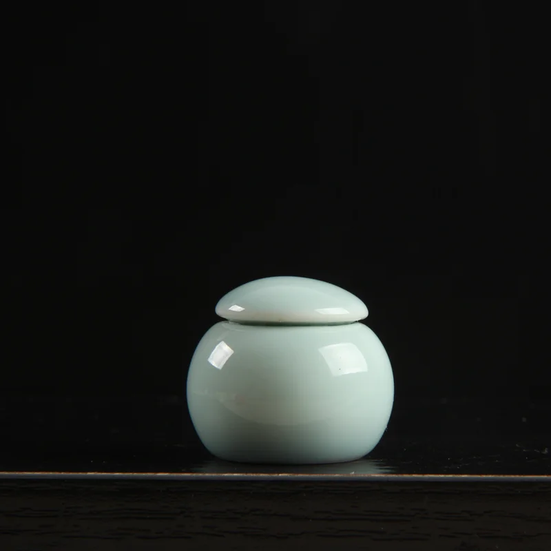 4 шт. Карманный керамический чайник маленькая Румяна Губная помада пудра маленький фарфоровый пустые формы с мини таблетки органайзер для помад маленькая банка - Цвет: 3.5cmX2.7cm