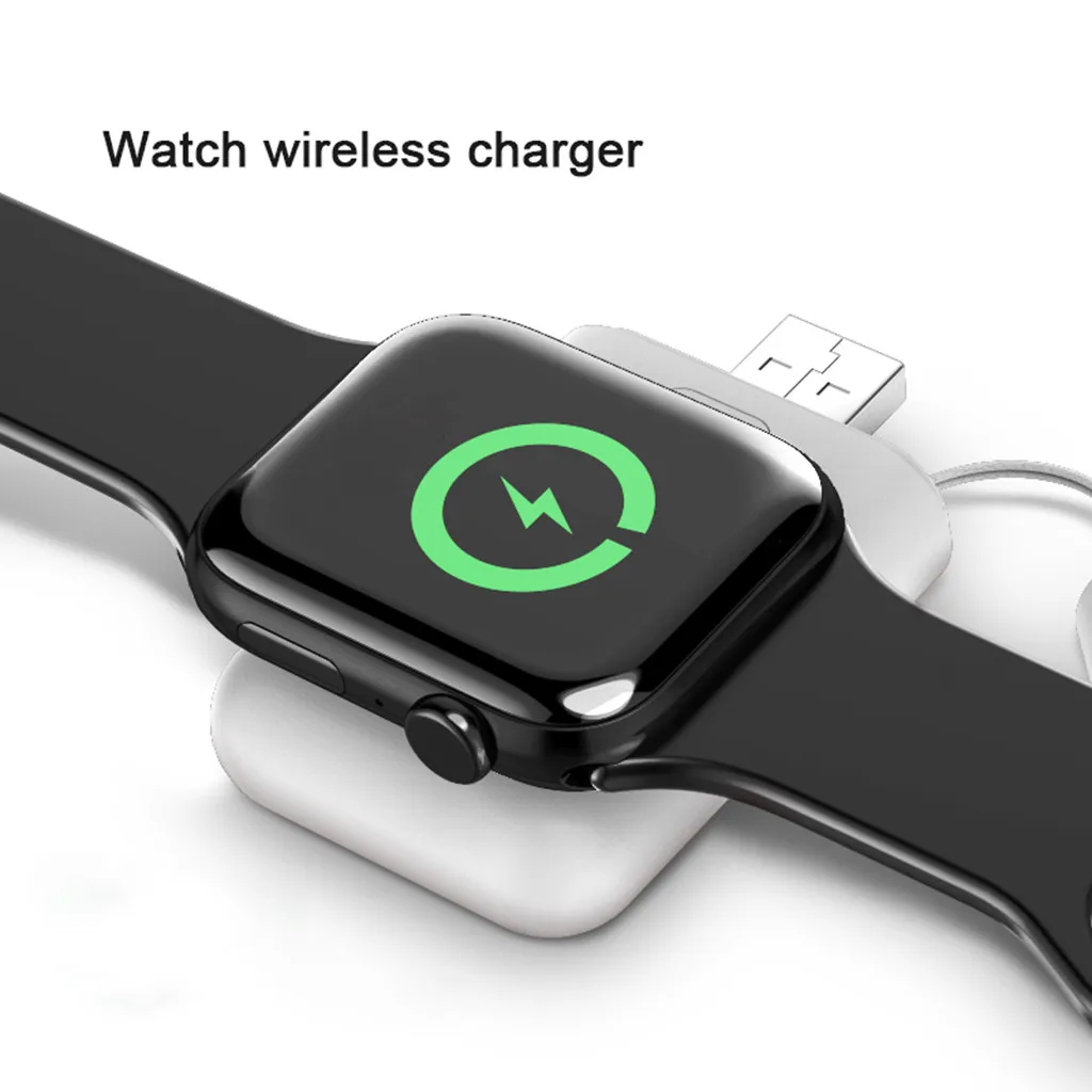 QI Беспроводной Зарядное устройство для наручных часов Apple Watch, версии 5/4/3/2/1 наручных часов iWatch, 5 Портативный smart watch внешних аккумуляторов брелок портативное зарядное устройство