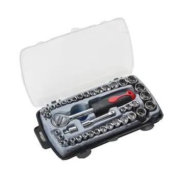 

40Pcs T Shape Car Repair Tool Socket Set Anti-Corrosion Ratchet Wrench Combination Tools For Auto Repair With Carrying Box Kit