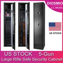 

DIOSMIO 5-Gun Large Rifle Safe Security Cabinet for Rifle Shotgun Firearms with/without Optics with Pistol Lock Box Gun Safe