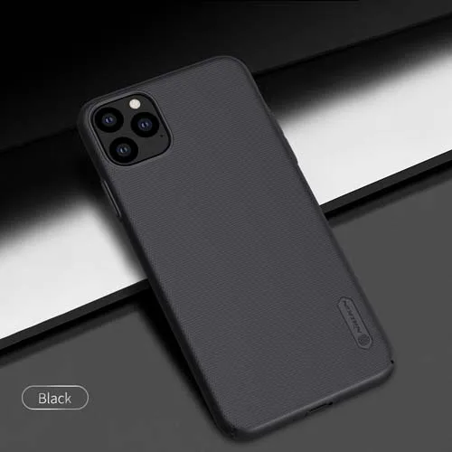 Для iPhone 11 Pro 5,8 чехол для телефона NILLKIN матовый Жесткий Чехол для ПК для iPhone 11 Pro Max задняя крышка подставка для телефона - Цвет: Черный