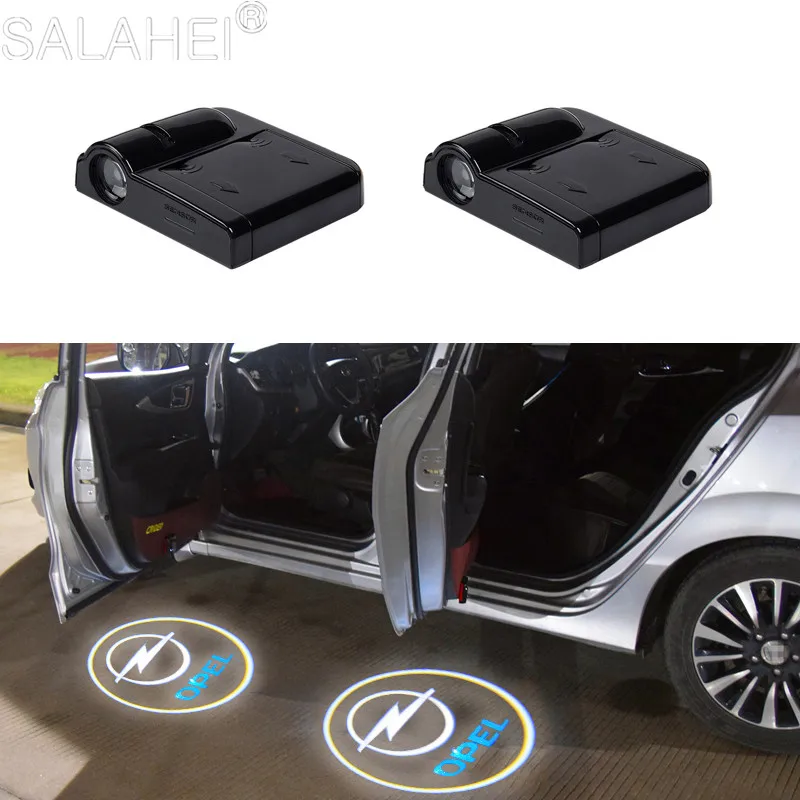 2pc Wireless Led Car Door Welcome Laser Projector Logo Shadow Lights For Opel Astra Vectra Insignia Antara Meriva Zafira | Автомобили и