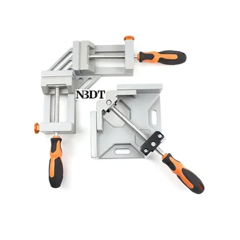 

Aluminum Alloy Woodworking Right Angle 90 Degree Corner Clamp Carpenter Welding Doweling Boring Photo Framing Table Vise