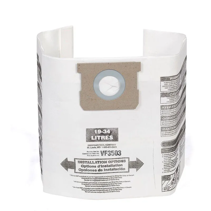 

2 Pieces Dust Bag Vacuum Cleaner Parts Accessories Fit For Ridgid Workshop Wet/Dry Vacuum VF3503 Trust Bag