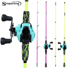 Sougayilang, супер светильник, 1,8 м, литая удочка, М, мощная приманка, удочка, 2 секции, быстрое действие, удочка, набор, литье, Fsihing, катушка, набор