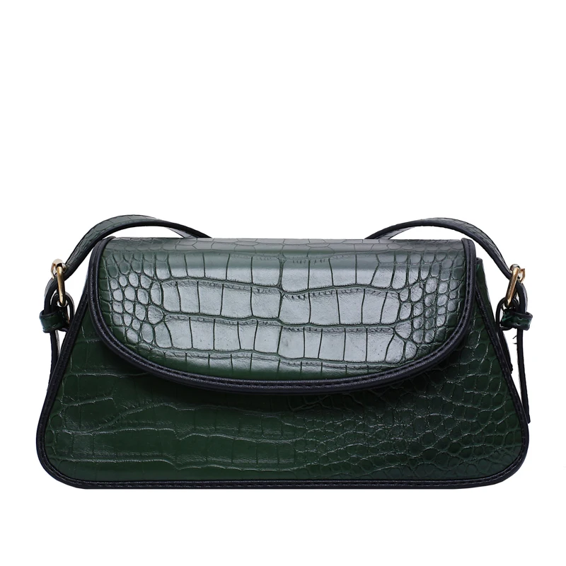 Gykaeo, роскошные сумки, женские сумки, дизайнерские, крокодиловый узор, сумка на плечо, Дамская мода, дневной клатч, сумки-мессенджеры, мешок основной - Цвет: Зеленый