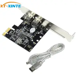 Carte d'extension PCIe Combo à 3 ports 1394A, 1x 4 broches 2x 6 broches, adaptateur PCI Express vers IEEE 1394, contrôleur pour ordinateur de bureau Firewire 