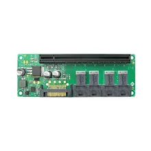 Linkreal 4 Port PCI-E x8 zu x16 Slot Adapter Konverter Bord SFF-8643 zu PCIe x16 Slot Expansion Karte-15 pin Power Stecker