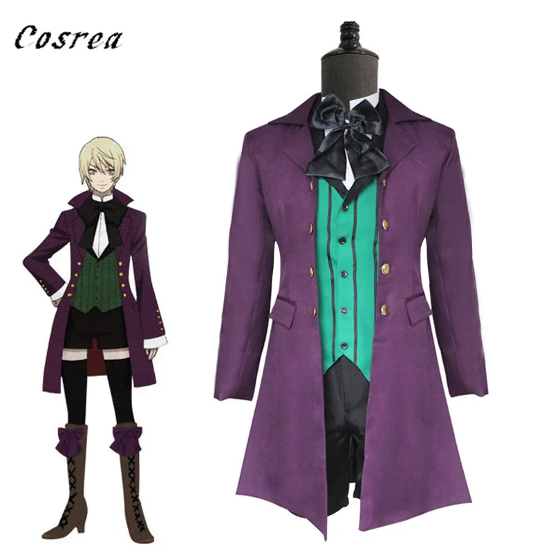 Anime Black Butler Costumes Alois Trancy Cosplay Coat Shirt Shorts Full Sets Uniforms Wigs For Women and Mens Halloween | Тематическая