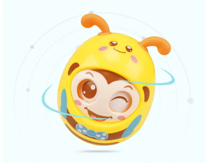 Детская игрушка-неваляшка, кукла с кивком, для девочек 3-6-9-12 месяцев, для раннего образования, развивающие игрушки для детей 0-1 лет