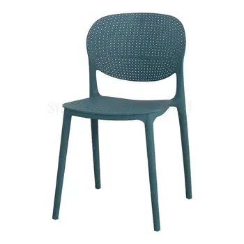 

Plastic Chair Household Thick Backrest Dining Chair Nordic Makeup Chair Tea Shop Office Chair Desk Chair Net Stool