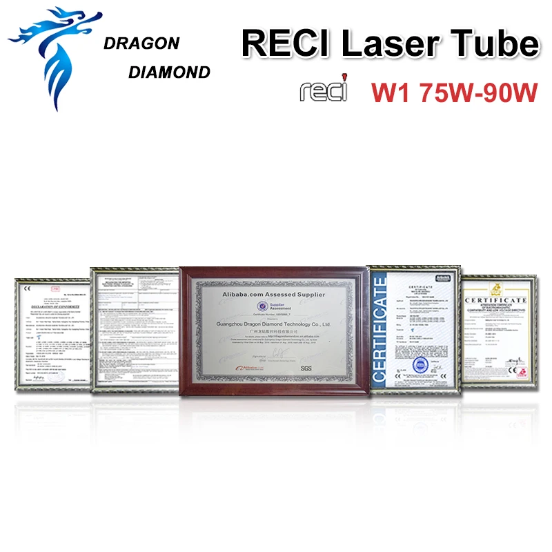 DRAGON DIAMOND Reci W1 75 Вт CO2 лазерная трубка Деревянный чехол коробка Длина упаковки 1050 диам. 80 мм для CO2 лазерная гравировка резка машина