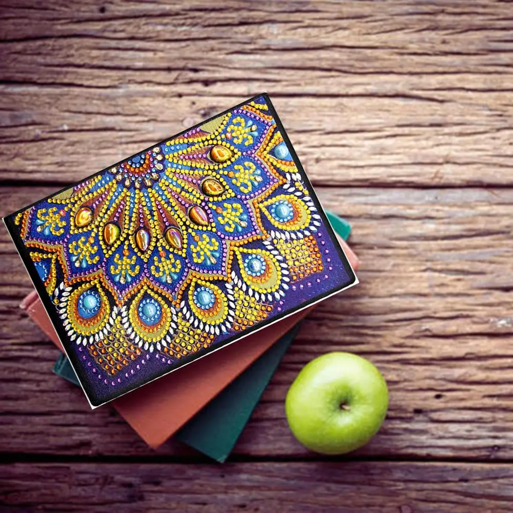 5D Diy 50 Page Diamond Painting Exquisite Mandala Notebook Christmas Handmade Special Shaped Cross Stitch Diary 10Bjb02 | Дом и сад