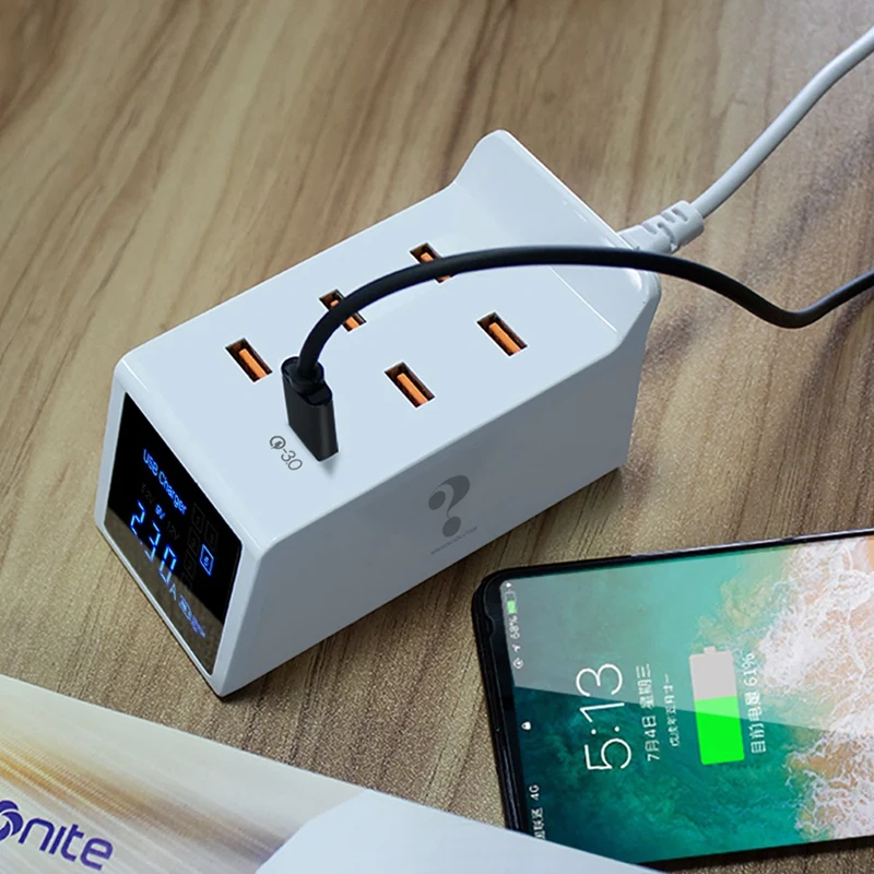 FFYY-? WENHAO Quick Charge 3,0 Usb зарядное устройство 8A мобильный планшетный ПК универсальная розетка втулка для быстрой зарядки настенный адаптер для Apple Hu