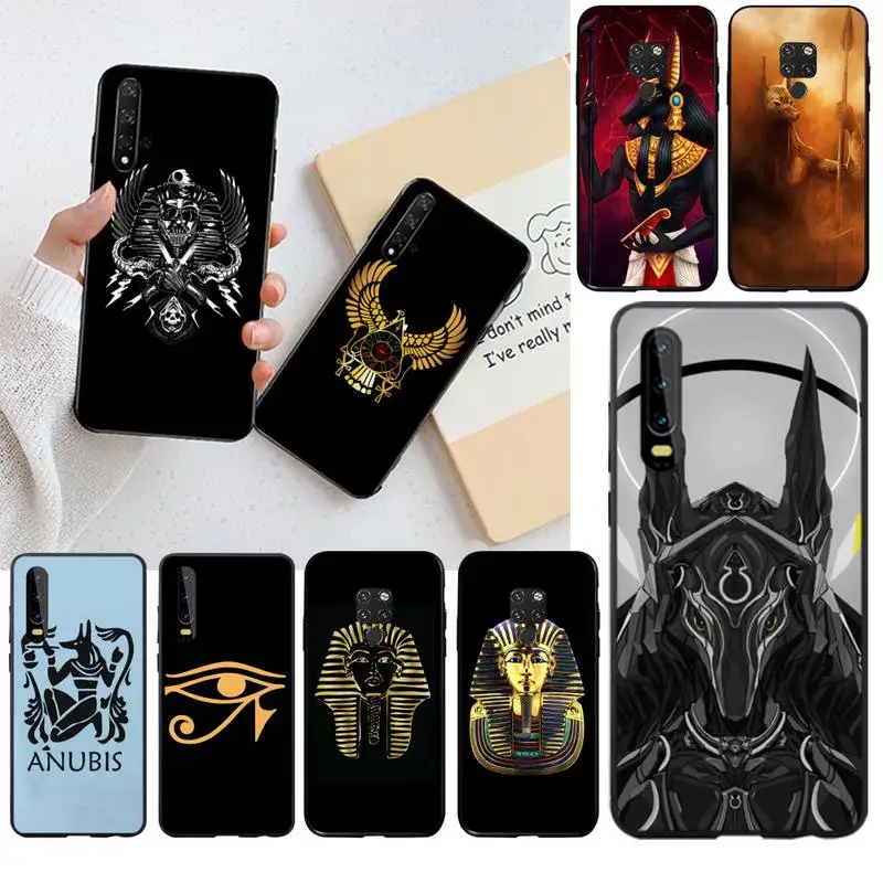 Чехол для телефона Египет Nefertiti анубис Анкх Фараон черный корпус Huawei P40 P30 P20 lite Pro