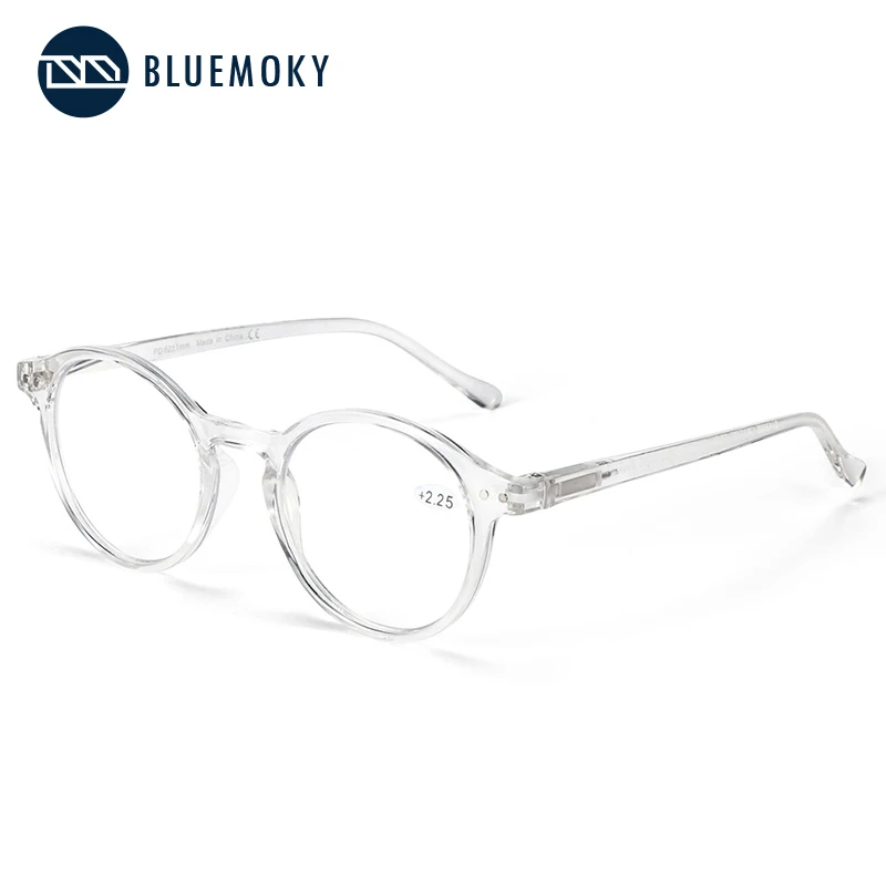 BLUEMOKY, круглые очки для чтения, винтажные прозрачные очки для глаз, дальнозоркость, анти-синий светильник, очки для чтения, унисекс, очки, Новинка BT4203B
