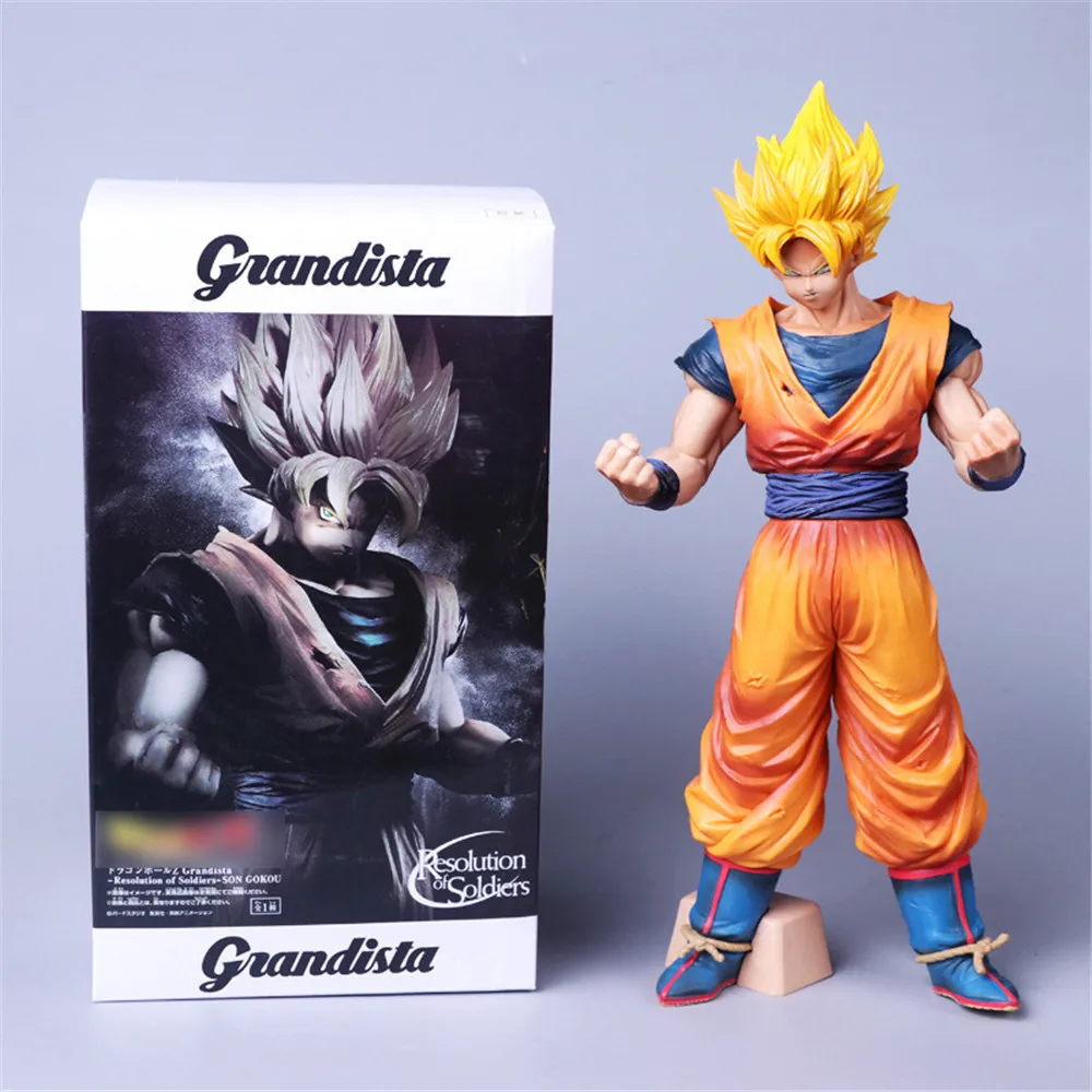 

Dragon Ball Z Son Goku Anime Figures Resolution of Soldiers ROS Kakarotto Action Figurine Grandista PVC DBZ Toys Model Xmas Doll