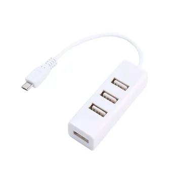 

Hub White Micro USB To 4 Port OTG For Raspberry Zero With Power Adapter USB Hub High Speed For PC Computer Accessories