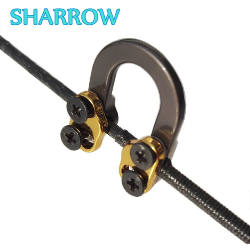 

2pcs Compound Bow Metal D Ring Loop U Nock Bowstring Buckle Aid Bow Release For Outdoor Shooting Training Archery Accessories