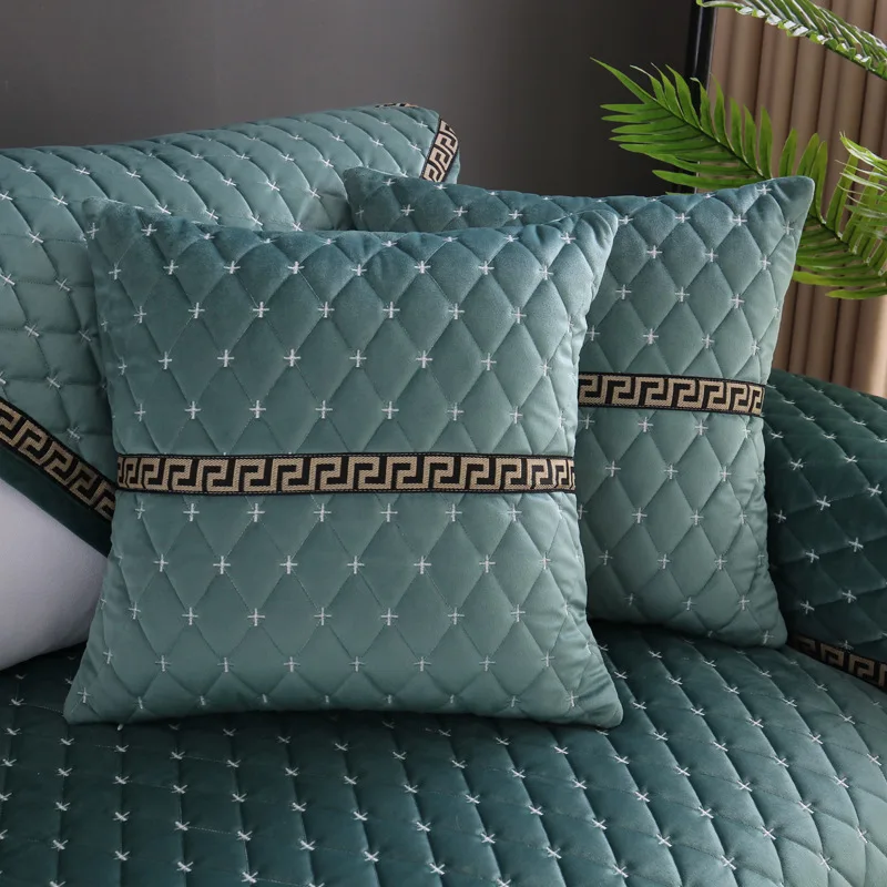 Роскошные толстые плюшевые Нескользящие чехлы на диваны стеганые штуки четыре сезона универсальные тканевые диванные подушки cubiertas para sofa