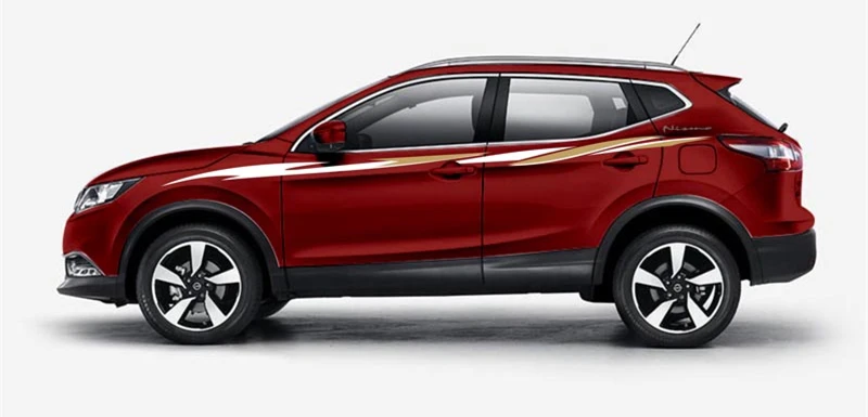 Автомобильный Стайлинг, Спортивная Автомобильная наклейка для Nissan QASHQAI, внешняя боковая дверная наклейка, автомобильная виниловая пленка, индивидуальная наклейка