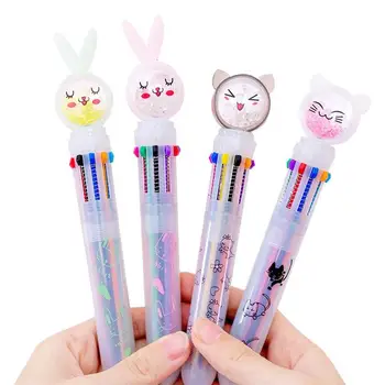 

1pcs 10 Colors Ballpoint Pen 0.5mm Smooth Cute Cat Pen Stationery School Supplies Lovely Multifunctional Oil Pen Painting Pen