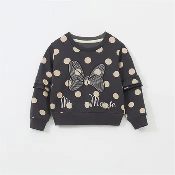

Autumn New Baby Kids Cute Dots Clothes Toddler Girls Long Sleeve Tops Cotton Casual Children's Round Neck T-shirt