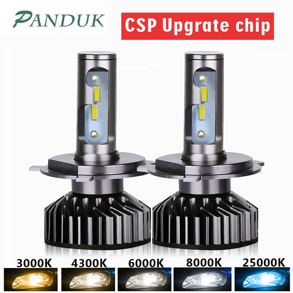 PANDUK огни автомобиля H4 светодиодный H7 CSP 16000LM 80W Canbus H11 светодиодные лампы для