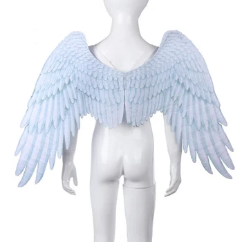 

Large Adult Kid Angel Wings Fairy Feather Fancy Dress Costume Party Hen Halloween
