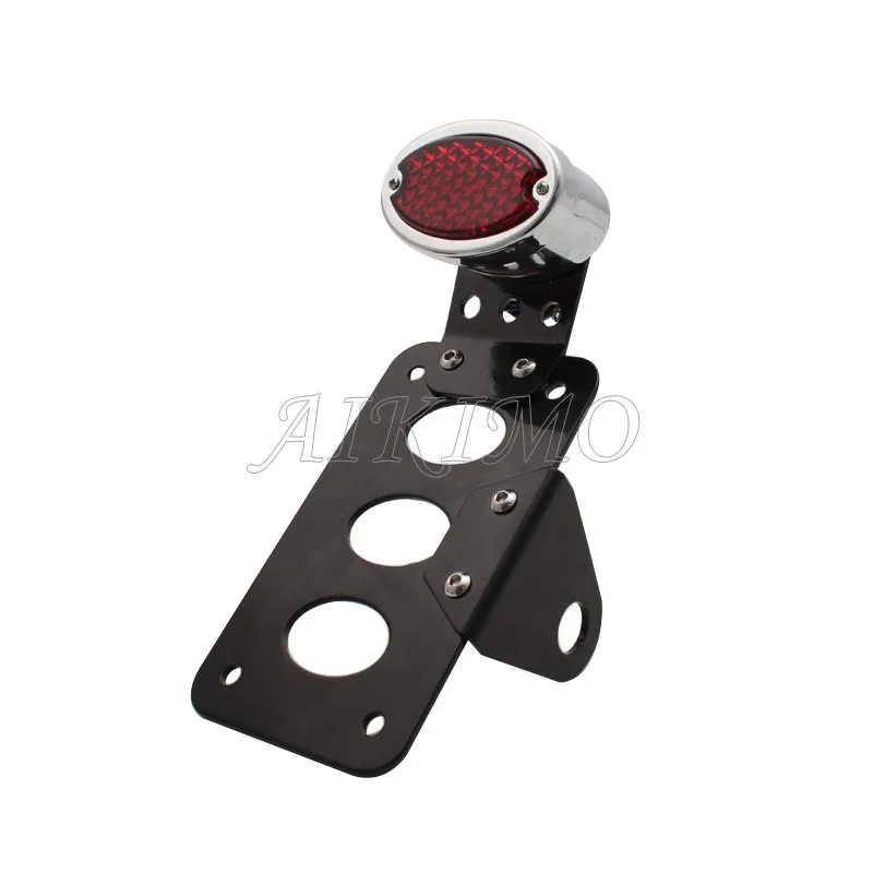 범용 3/4 ''오토바이 LED 테일 브레이크 라이트 라이센스 플레이트 브래킷 Harley Bobber Honda VLX STEED 400 600 Yamaha XVS
