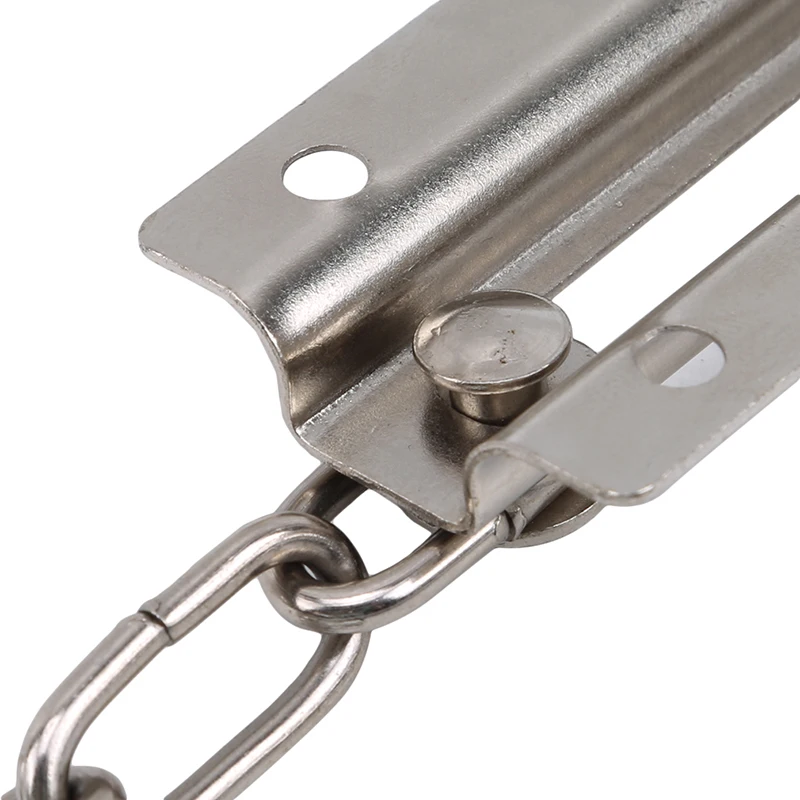 Качественная цепь Прочная сталь Домашняя безопасность никелевая отделка с винтом безопасность двери гостиницы безопасность двери Противоугонная цепь