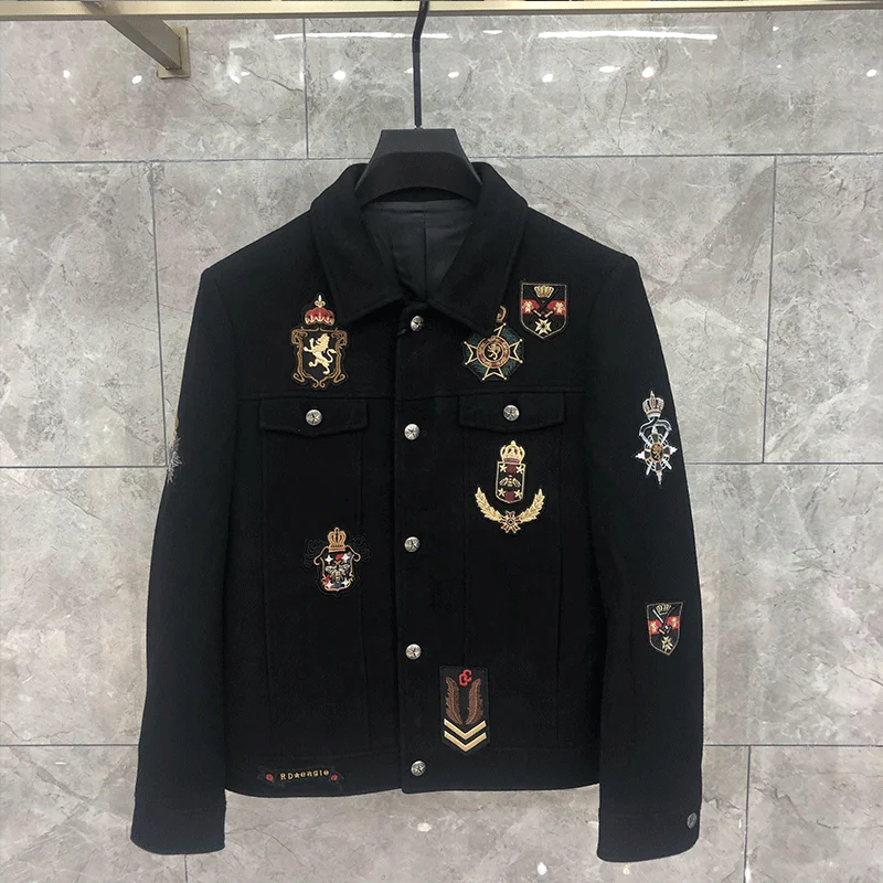 AH10343, модные мужские пальто и куртки,, Подиумные роскошные, известный бренд, Европейский дизайн, вечерние, Стильная мужская одежда