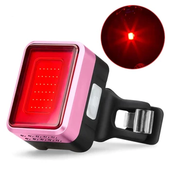 

Bicycle Smart Rear Lamp Bike Tail Light Intelligent Induction Brake USB Rechargeable Bike Light Warning Lamp Bicycle Accessories