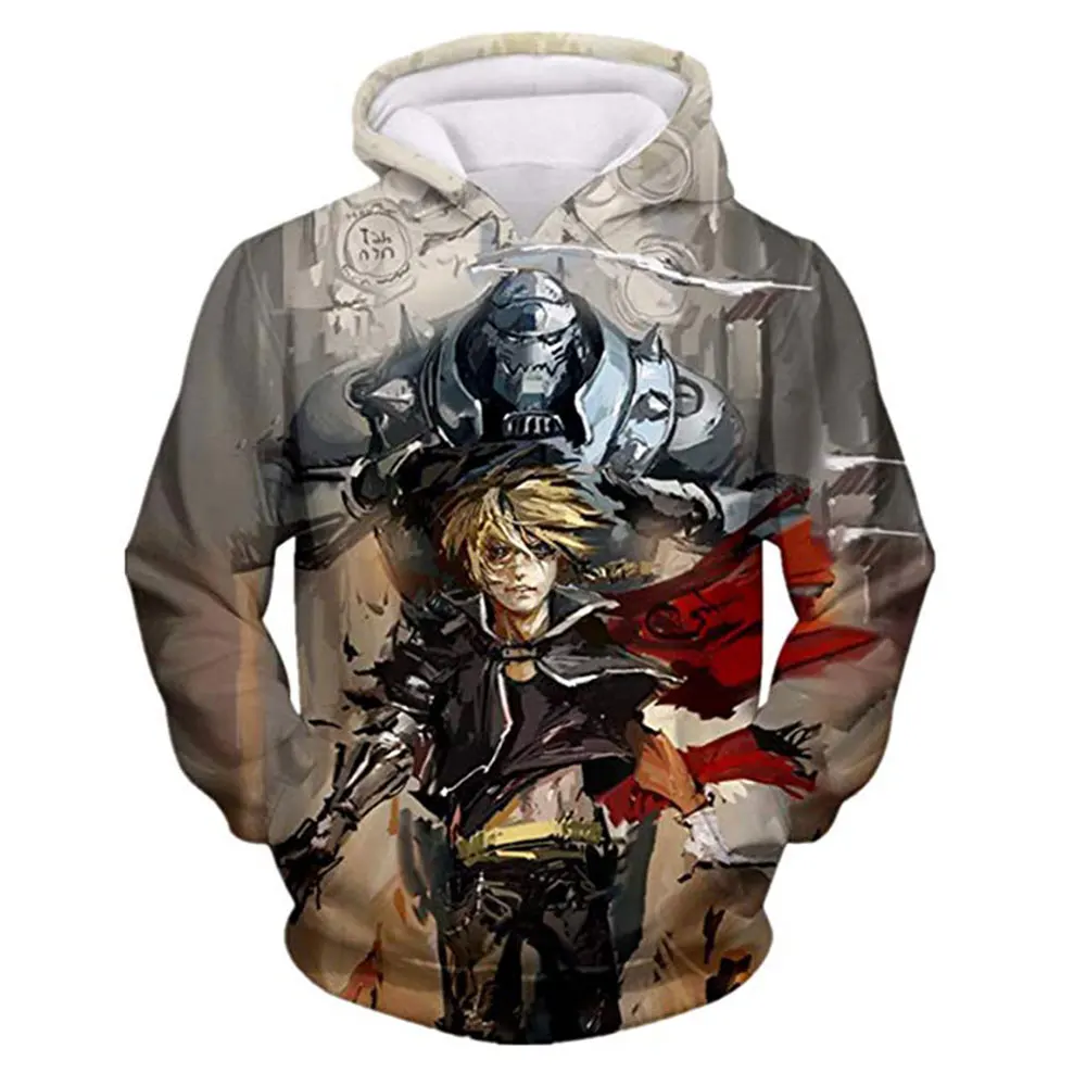 Новинка Harajuku Fullmetal Alchemist мужские и женские толстовки модные повседневные
