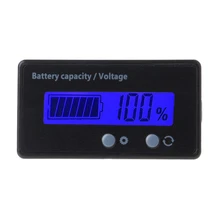 8-70V Blue LCD Acid Lead Lithium Battery Capacity Indicator Voltmeter Gauge 2in1 A5YD