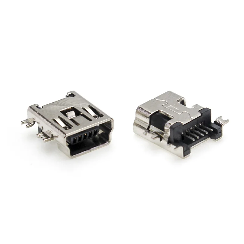 10-50 개/몫 SMD 5P 미니 USB 여성 소켓 미니 USB 인터페이스 쉘 4..