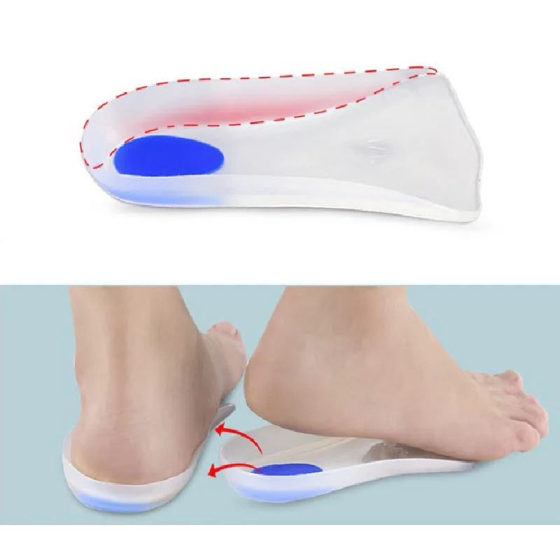 

New Silicone Seven-point Pad Shock-absorbing Non-slip Insole Unisex Insoles Anti-Slippery Sports High Heel Comfortable Insole