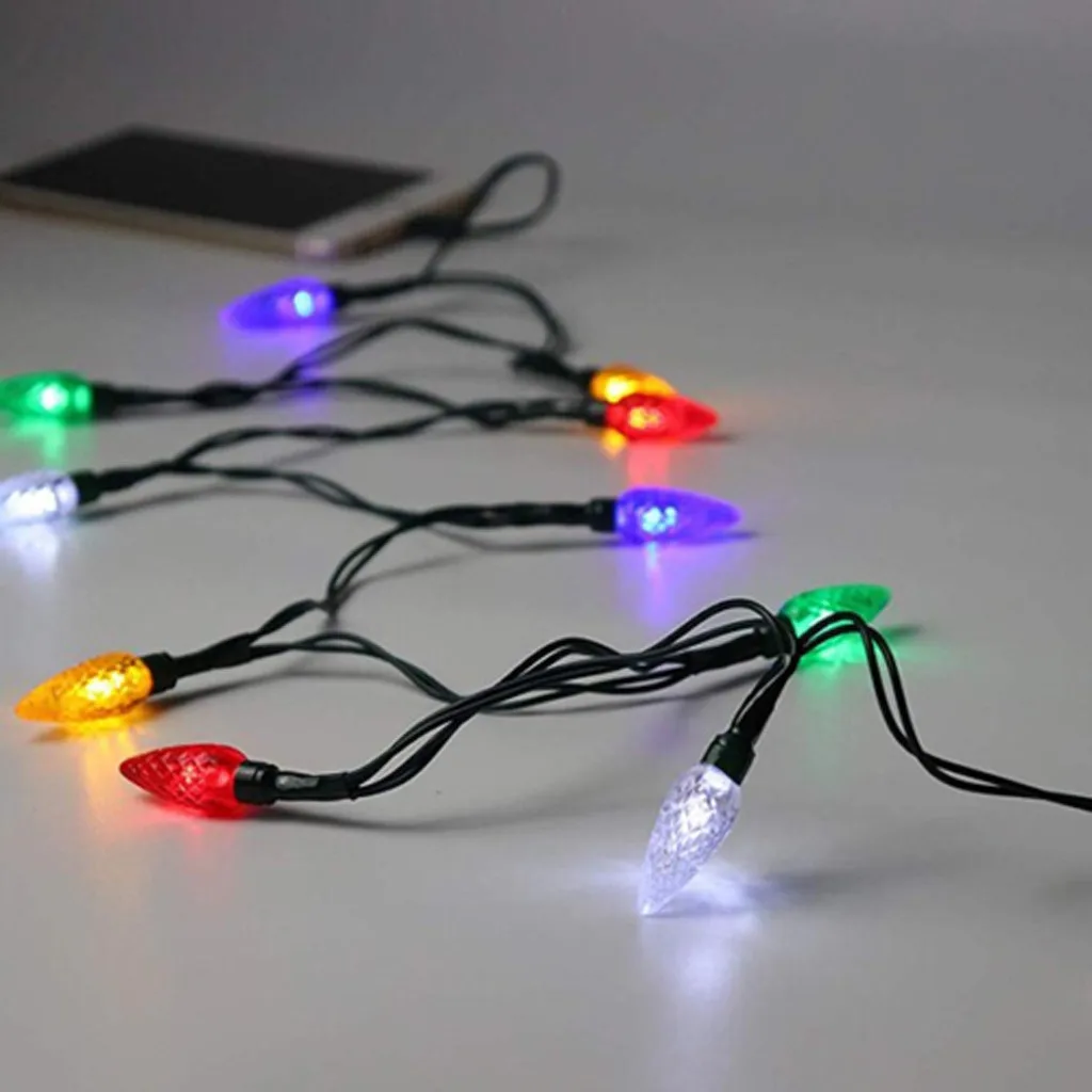 Счастливого Рождества светильник светодиодный USB кабель с светодиодный светильник s украшение комнаты ночной Светильник s Быстрая зарядка кабель настенное зарядное устройство для iPhone 11