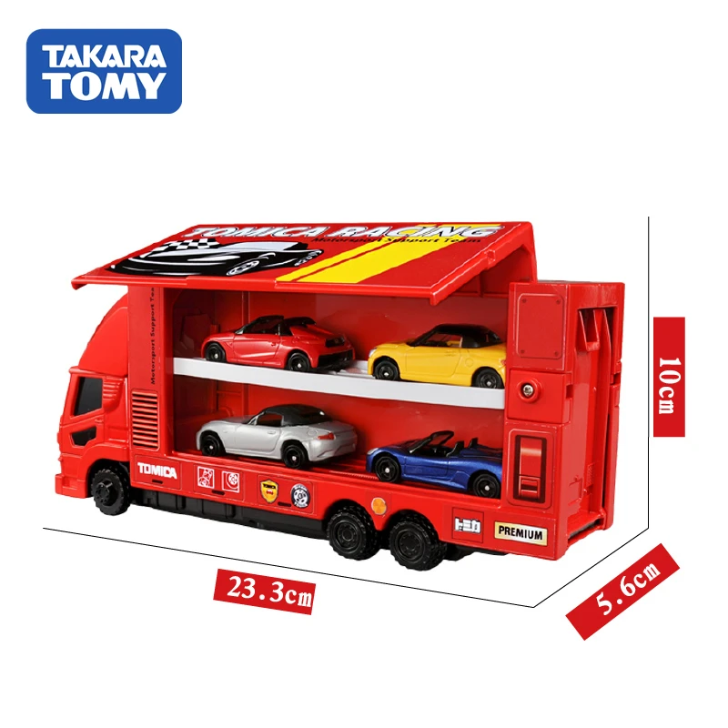 Takara Tomy Tomica большой гоночный транспортер модель комплект Honda Mazda Daihatsu литья под давлением миниатюрные детские игрушки для детей Забавные куклы