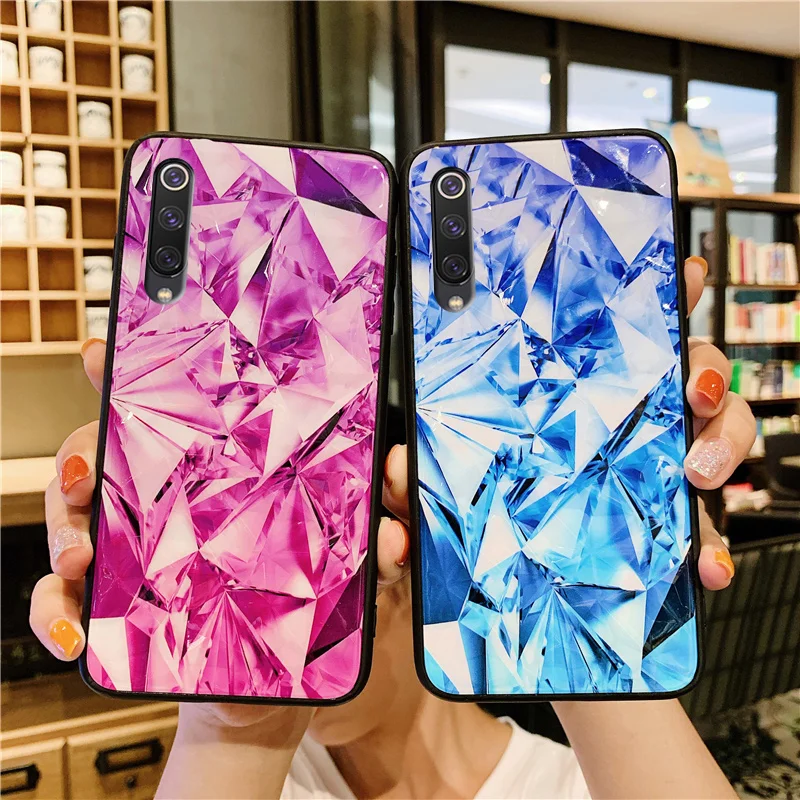 3D цветной ослепительный бриллиант шаблон мягкий чехол для samsung A60 телефон
