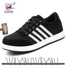 Мужская Весенняя и летняя рабочая обувь, светильник, дышащая, защитная обувь со стальным носком, защитная обувь, неубиваемая обувь серого цвета