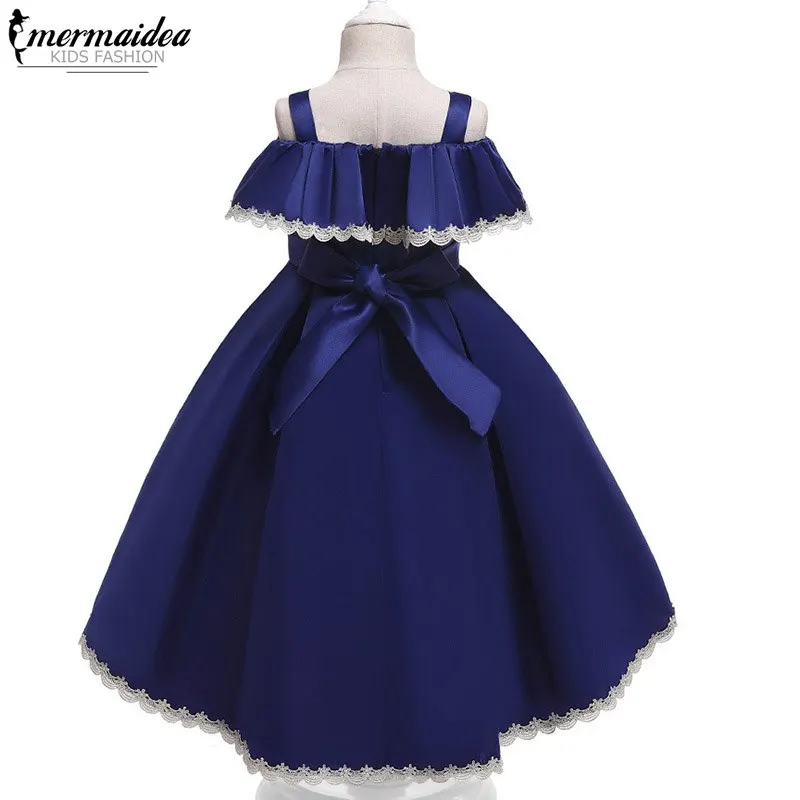 Vestido/платье для маленьких девочек на одно плечо; элегантное платье; Детские платья для девочек; Одежда для девочек; платье принцессы; Вечерние платья на свадьбу; подарок