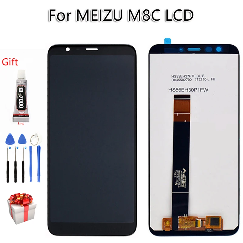 

AAAA Quality For Meizu M8C LCD Display Touch Screen 5.45 Inch Digitizer Assembly With Frame Free Tools For Meizu M8C Display