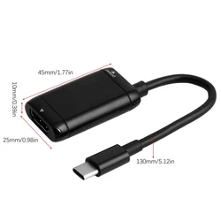 Type C to HDMI-Compatible Adapter USB3.1 Splitter With Power Port Male To Female Converter For MHL Phone Tablet Cable Accessorie